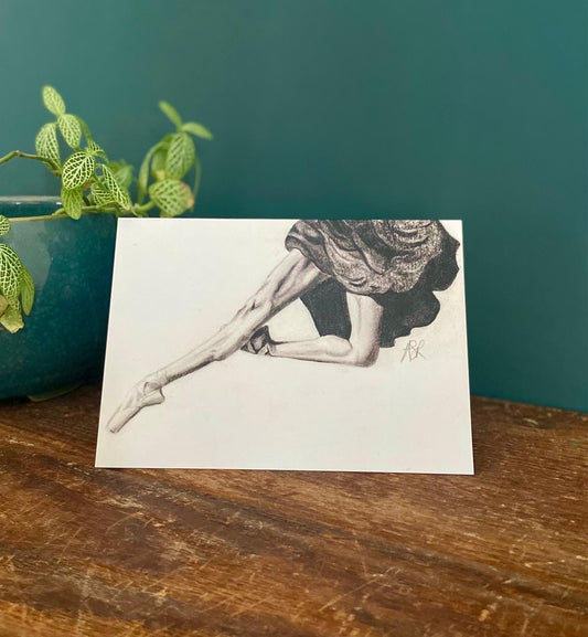Ballet Card: Hand-Illustrated A6 Blank Card "Elevate"