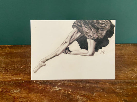 Ballet Card: Hand-Illustrated A6 Blank Card "Elevate"